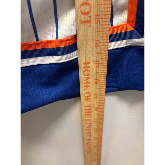 New York Knicks NBA Basketball Shorts White & Blue With Orange Trim L-SIZE YOUTH - Picture 5 of 12